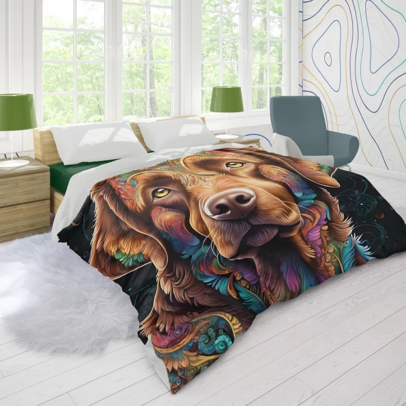 Chesapeake Bay Watchful Eyes Alert Dog Duvet Cover