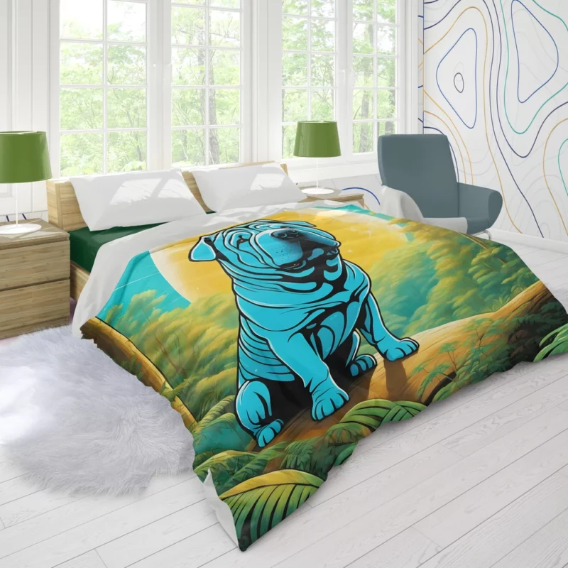 Chinese Shar-Pei Birthday Bliss Teen Delight Duvet Cover