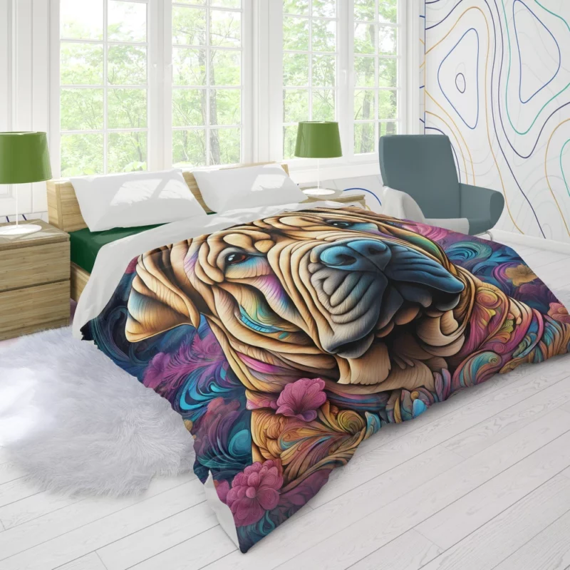 Chinese Shar-Pei Charisma Teen Best Friend Duvet Cover