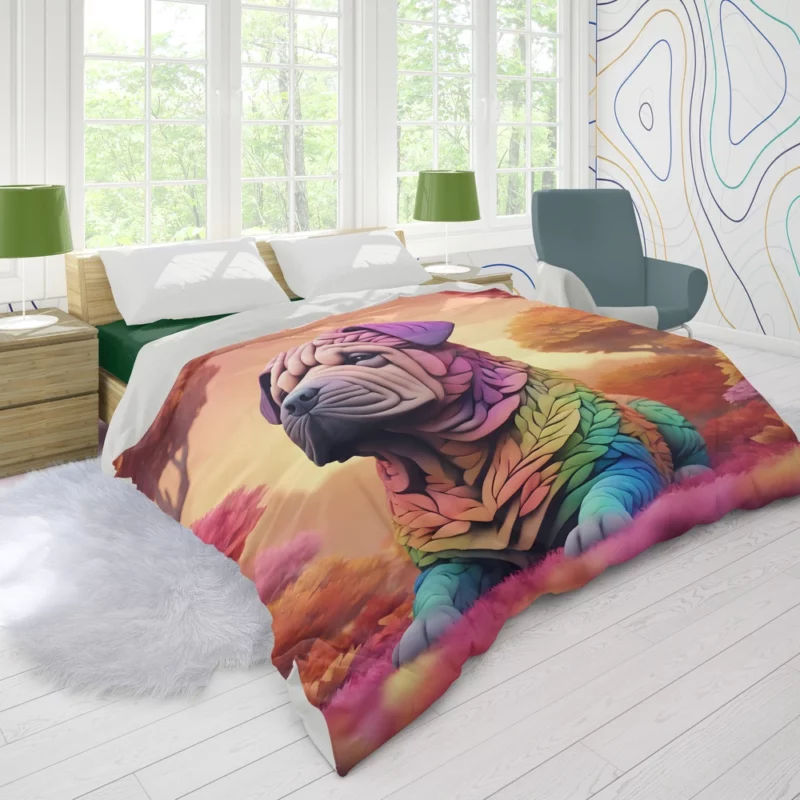 Chinese Shar-Pei Charm Teen Furry Friend Duvet Cover