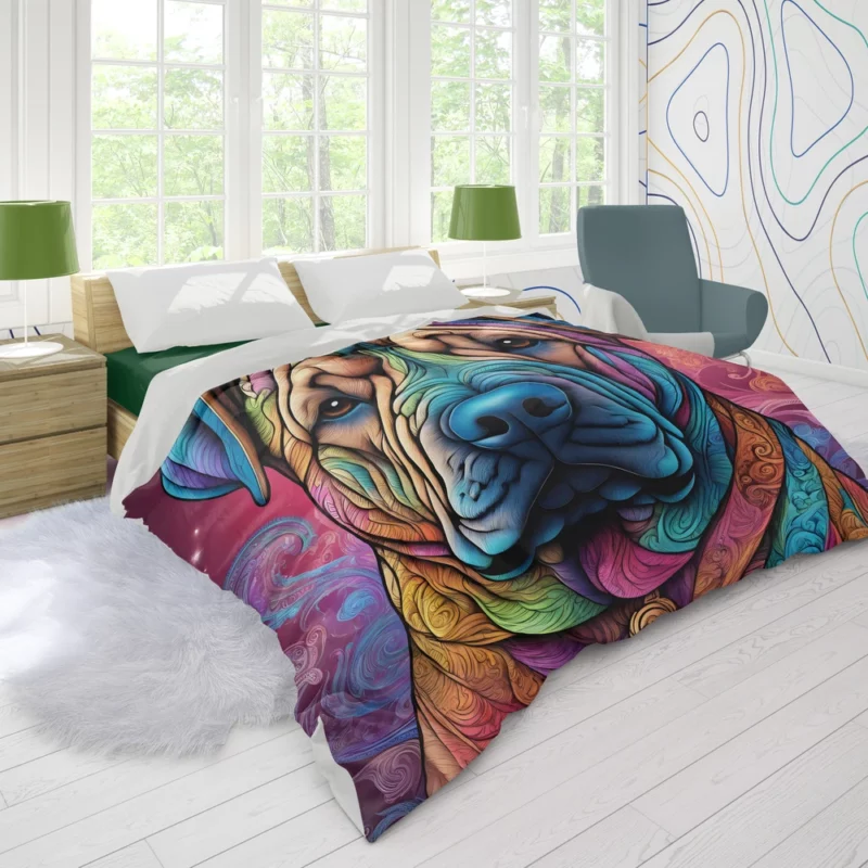 Chinese Shar-Pei Chic Teen Loyal Companion Duvet Cover