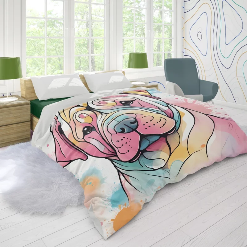 Chinese Shar-Pei Joy Teen Birthday Surprise Duvet Cover