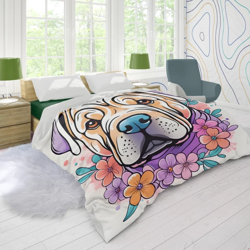 Chinese Shar-Pei Teen Spirit Lively Companion Duvet Cover