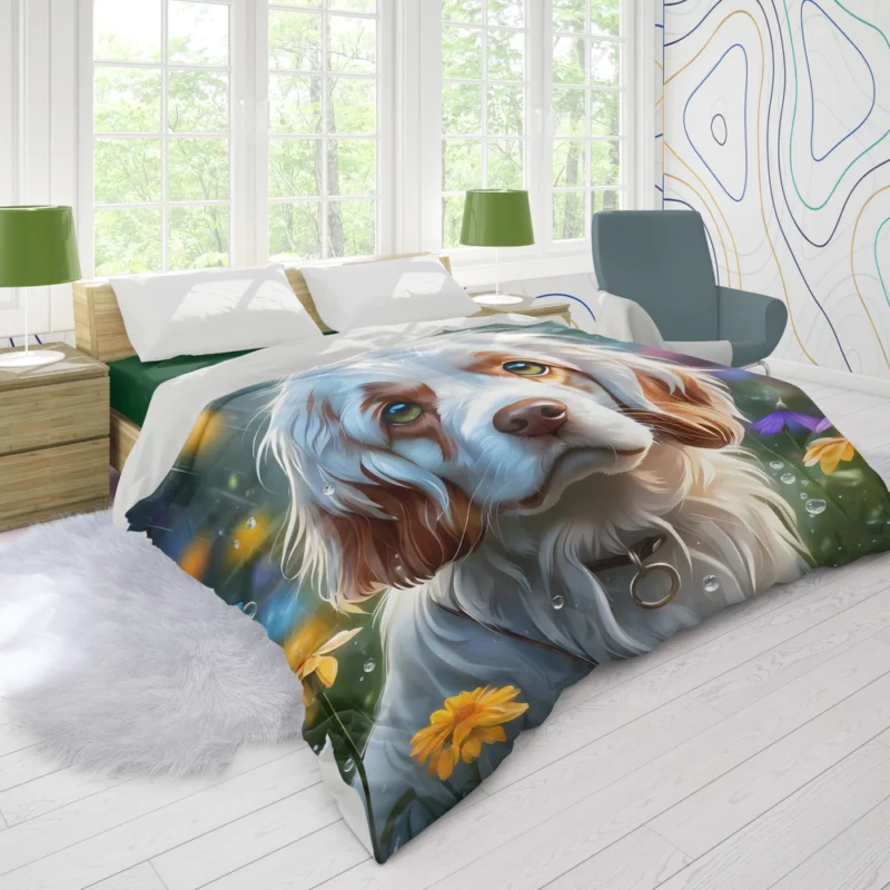 Clumber Spaniel Charm Teen Present Duvet Cover