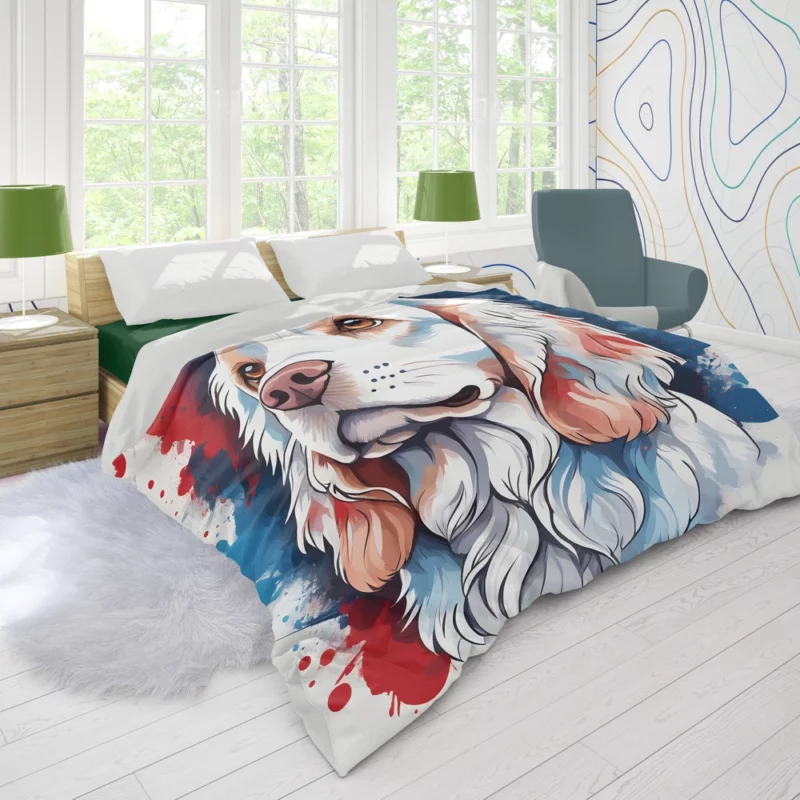 Clumber Spaniel Elegance Teen Stylish Companion Duvet Cover