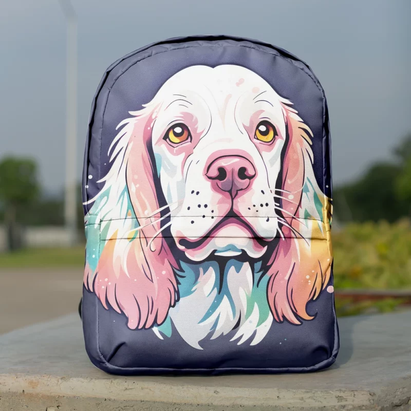 Clumber Spaniel Pup Teen Birthday Surprise Minimalist Backpack