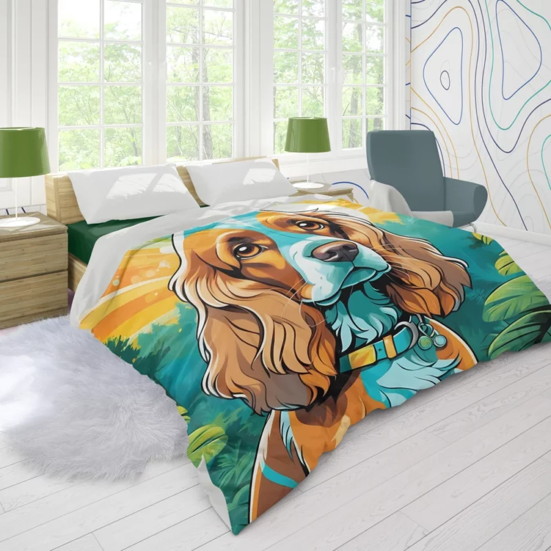 Cocker Spaniel Warmth Teen Present Delight Duvet Cover