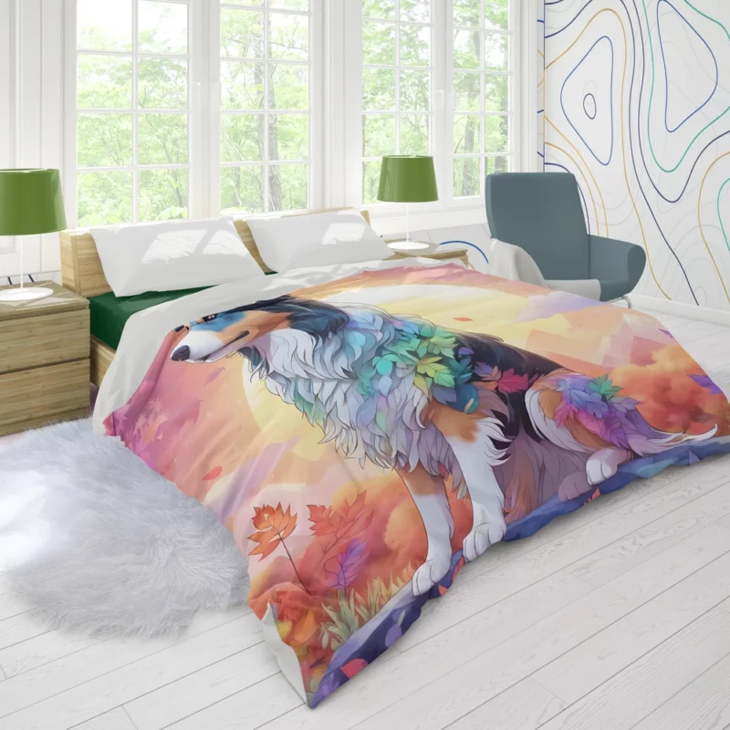 Collie Rough and Smooth Elegance Teen Present Joy Duvet Cover