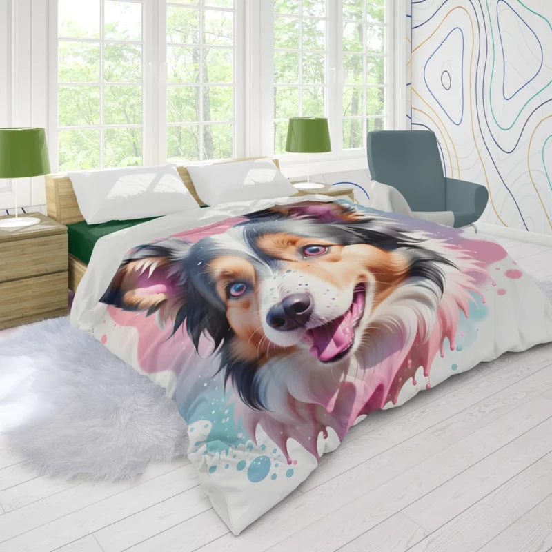 Collie Rough and Smooth Love Teen Heartfelt Gift Duvet Cover