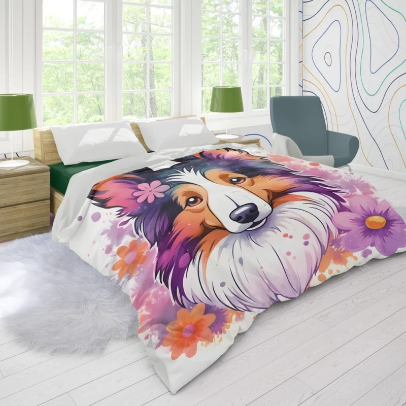 Collie Rough and Smooth Warmth Teen Present Joy Duvet Cover