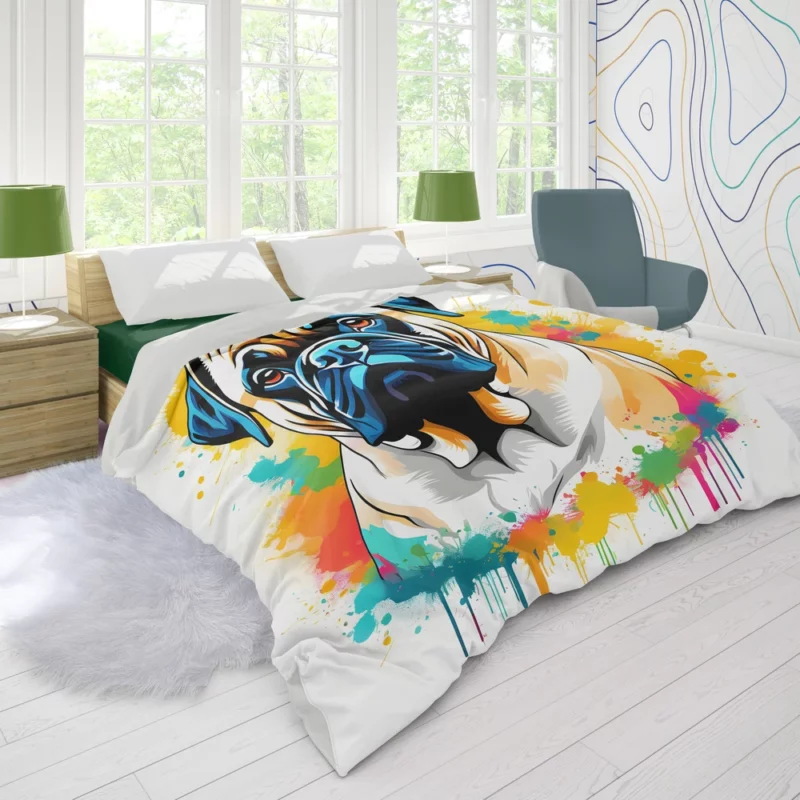 Commanding Bullmastiff Presence Canine Majesty Duvet Cover