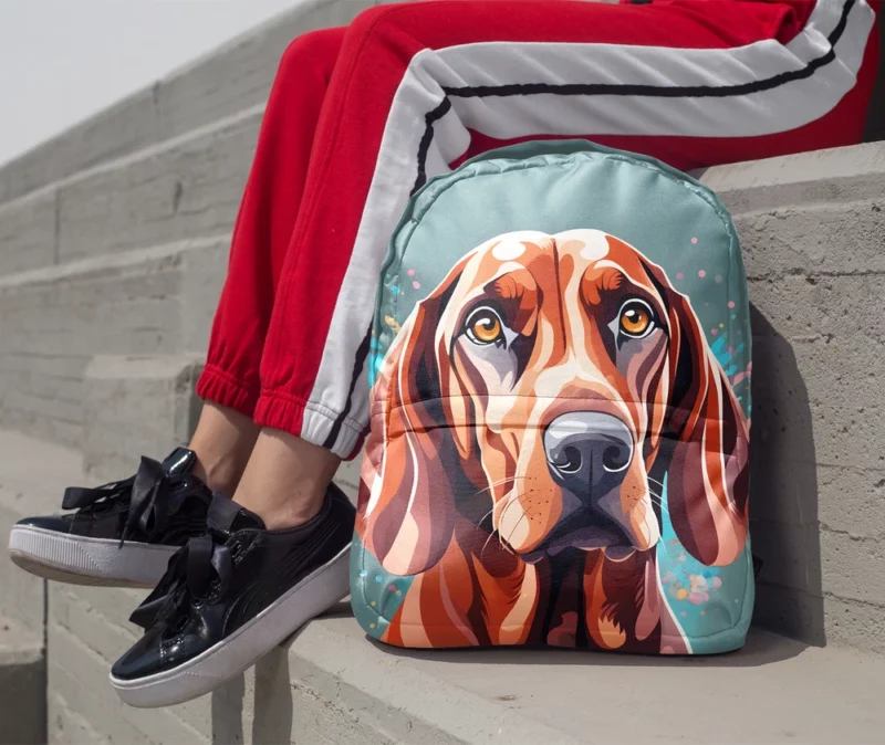 Coonhound Elegance Redbone Dog Minimalist Backpack 1