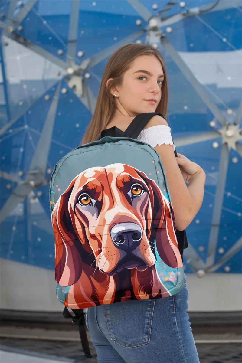 Coonhound Elegance Redbone Dog Minimalist Backpack 2