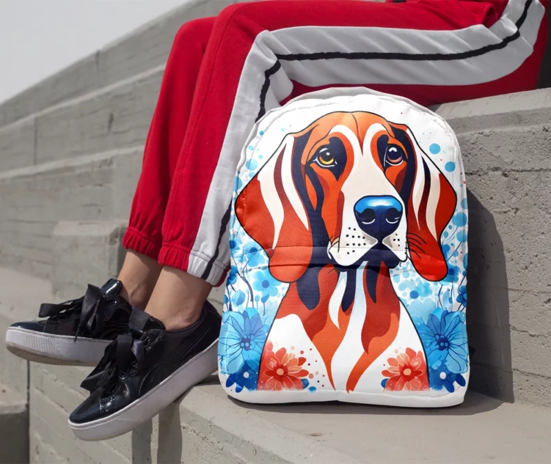 Coonhound Majesty Redbone Dog Minimalist Backpack 1