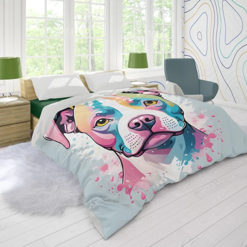 Courageous Heart American Pit Bull Terrier Dog Duvet Cover