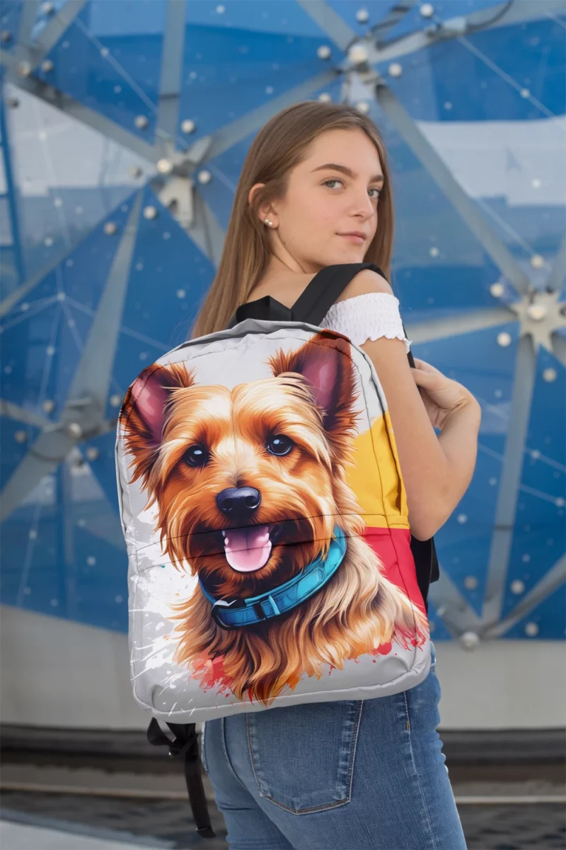 Curious Canine Companion Aussie Terrier Dog Minimalist Backpack 2