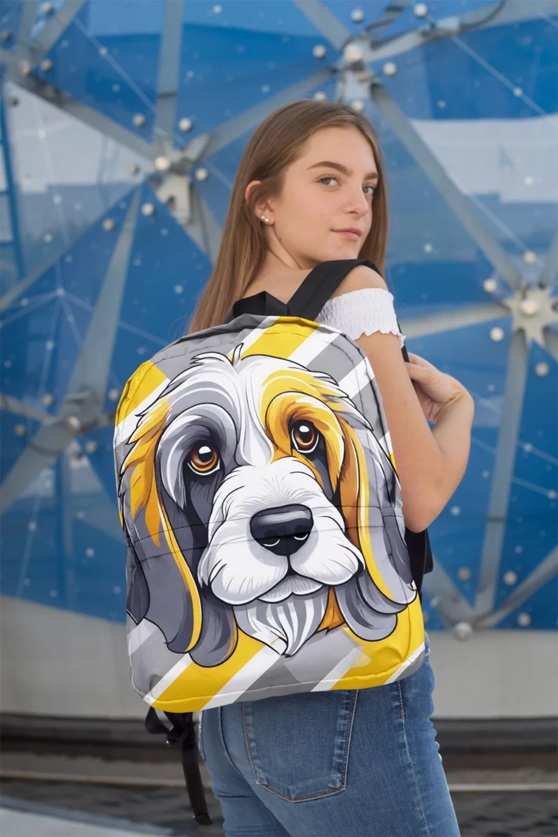 Curious Petit Basset Griffon Vendeen Small Dog Wonder Minimalist Backpack 2