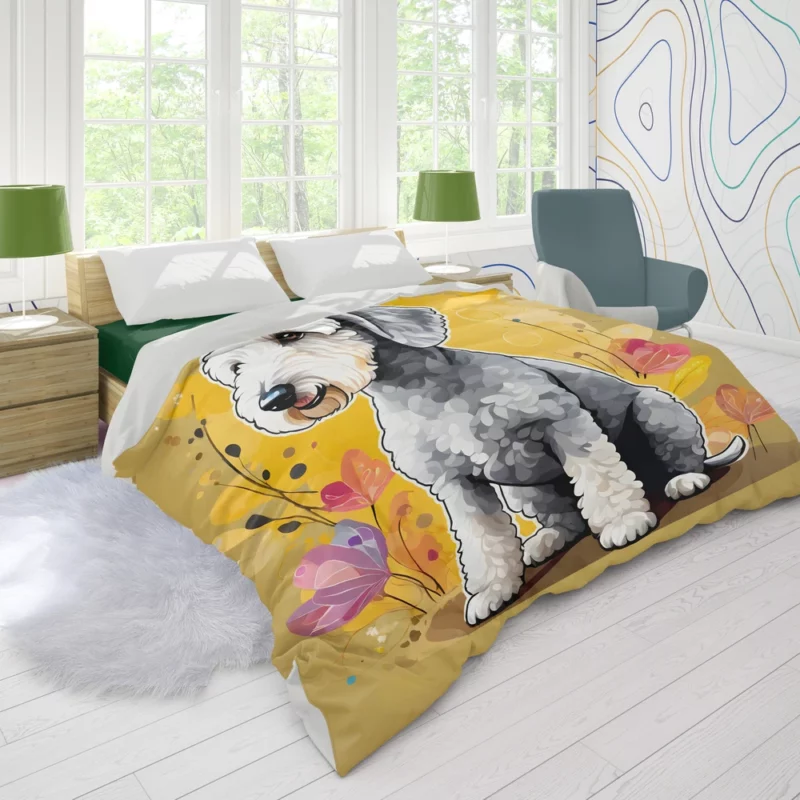 Curly-Coated Bedlington Terrier Delight Duvet Cover