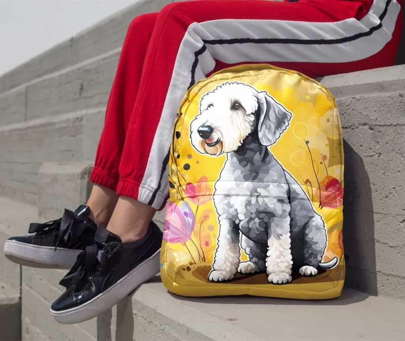 Curly-Coated Bedlington Terrier Delight Minimalist Backpack 1