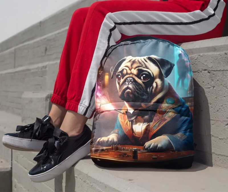 Cute and Cuddly Pug Dog Minimalist Backpack 1