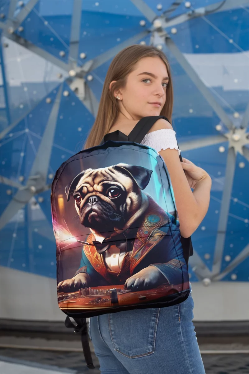 Cute and Cuddly Pug Dog Minimalist Backpack 2