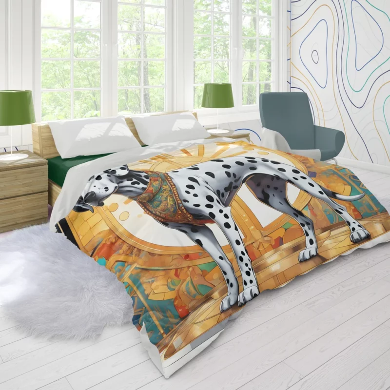 Dalmatian Birthday Surprise Teen Delight Duvet Cover