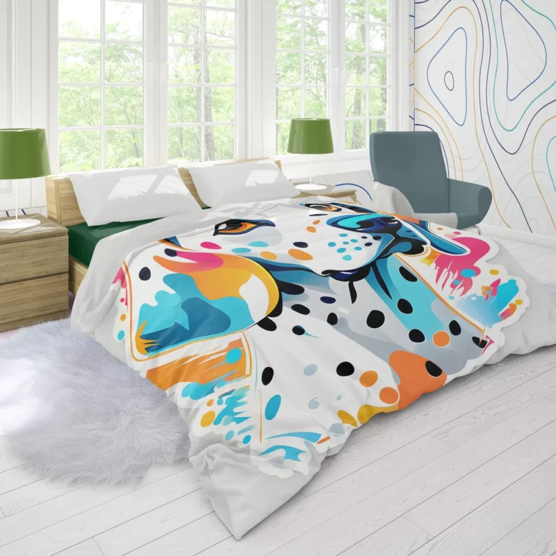 Dalmatian Delight Teen Joyful Surprise Duvet Cover