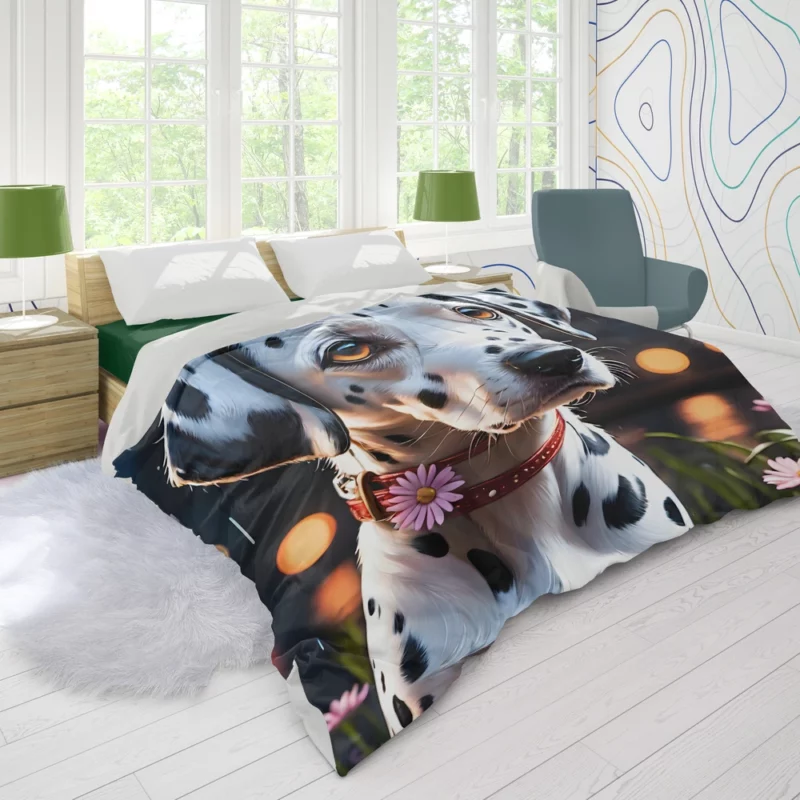 Dalmatian Pup Teen Birthday Surprise Duvet Cover