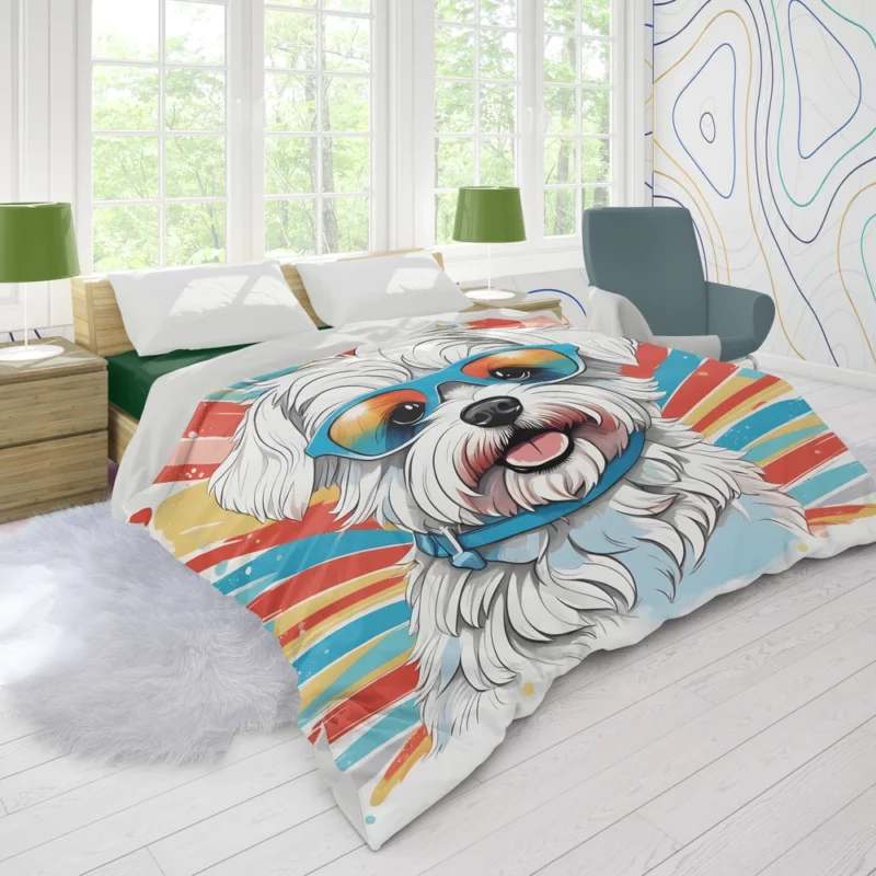 Dandie Dinmont Terrier Delight Teen Joyful Surprise Duvet Cover