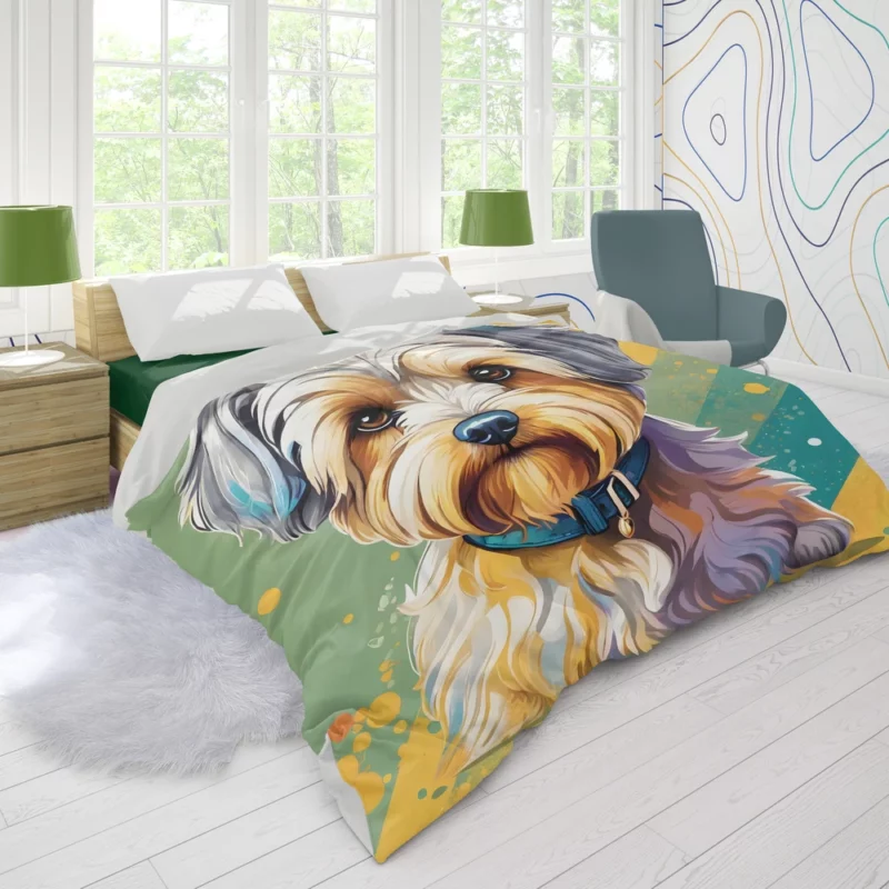 Dandie Dinmont Terrier Playful Charm Teen Joy Duvet Cover