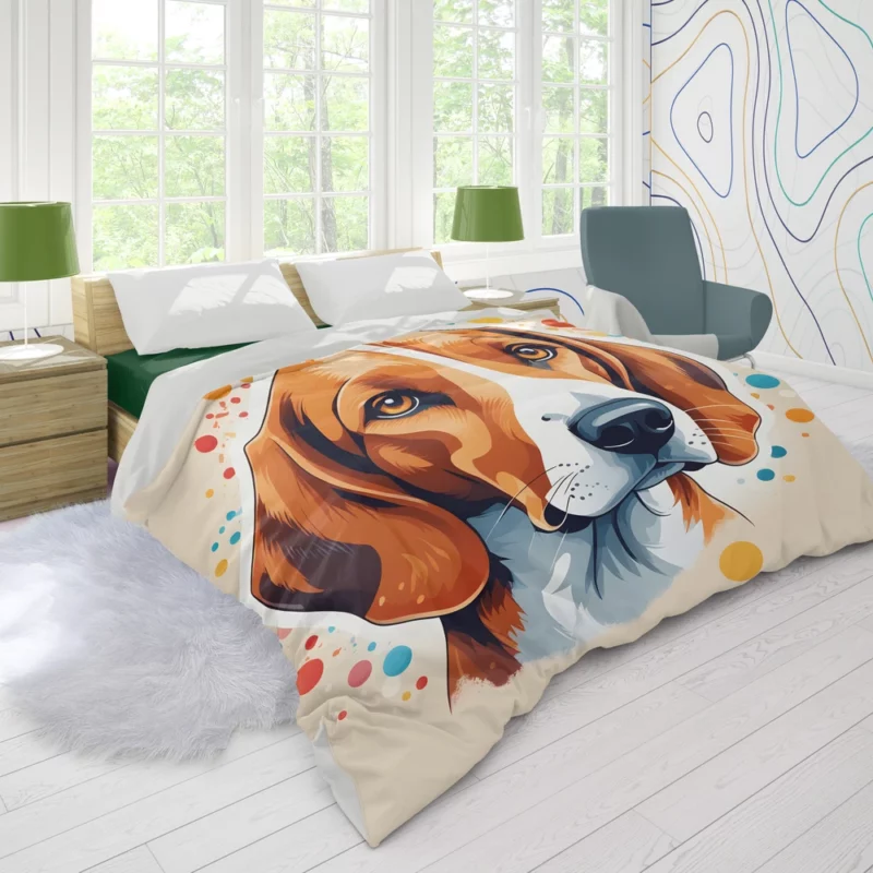 Dandie Dinmont Terrier Pup Teen Birthday Surprise Duvet Cover