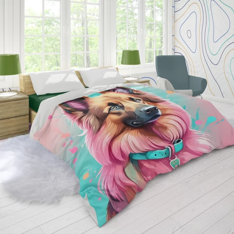 Dazzling Belgian Tervuren Dog Beauty Duvet Cover