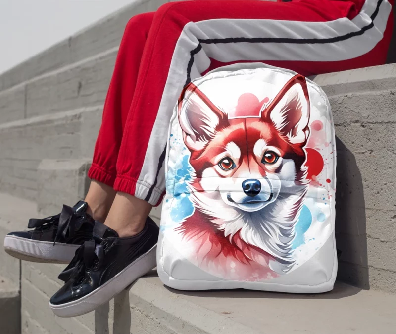 Dazzling Dog Duo Alaskan Klee Kai Minimalist Backpack 1