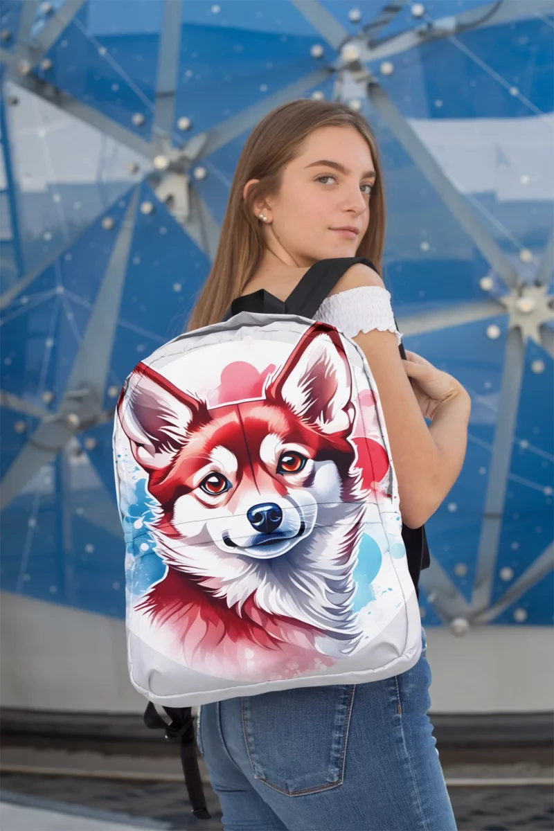 Dazzling Dog Duo Alaskan Klee Kai Minimalist Backpack 2