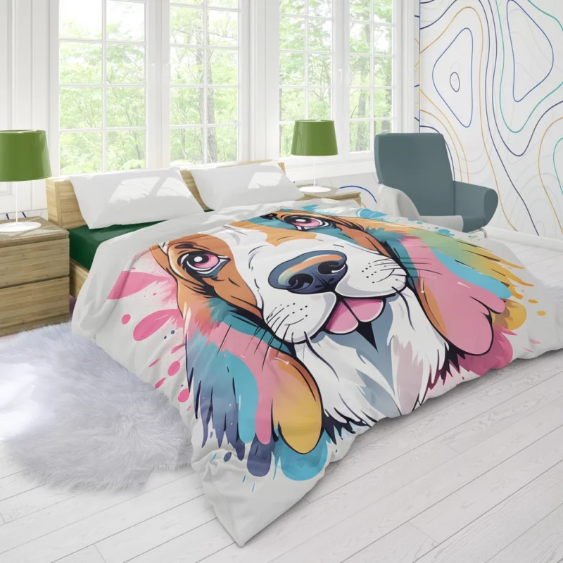 Dog Adorable Drooper Basset Hound Duvet Cover