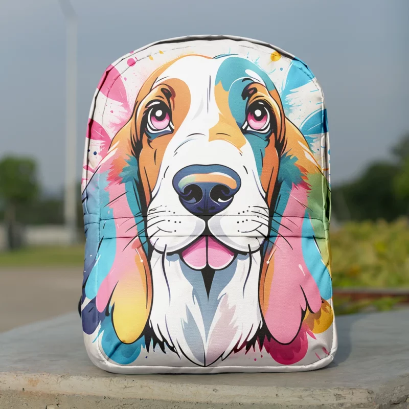 Dog Adorable Drooper Basset Hound Minimalist Backpack