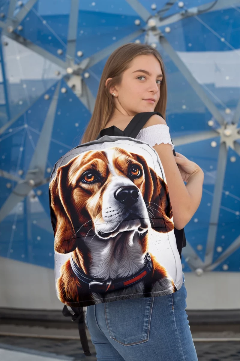 Dog Adorable Sniffer Beagle Charm Minimalist Backpack 2