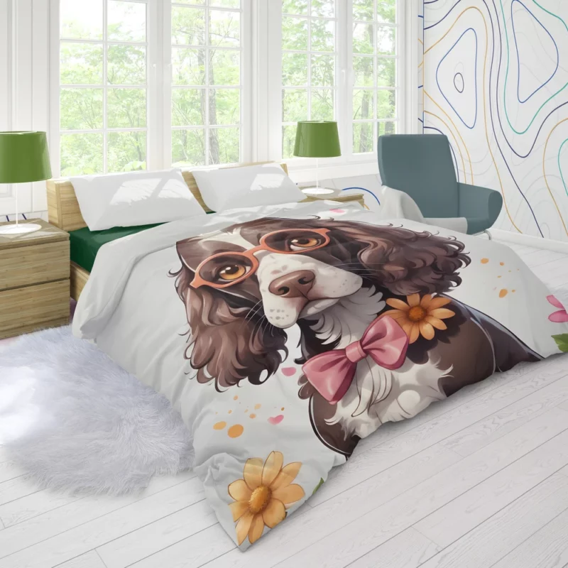 Dog Agile Athlete American Water Spaniel Duvet Cover