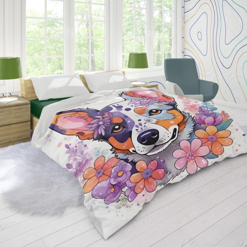 Dog Agile Partner Australian Cattle Herding Duvet Cover