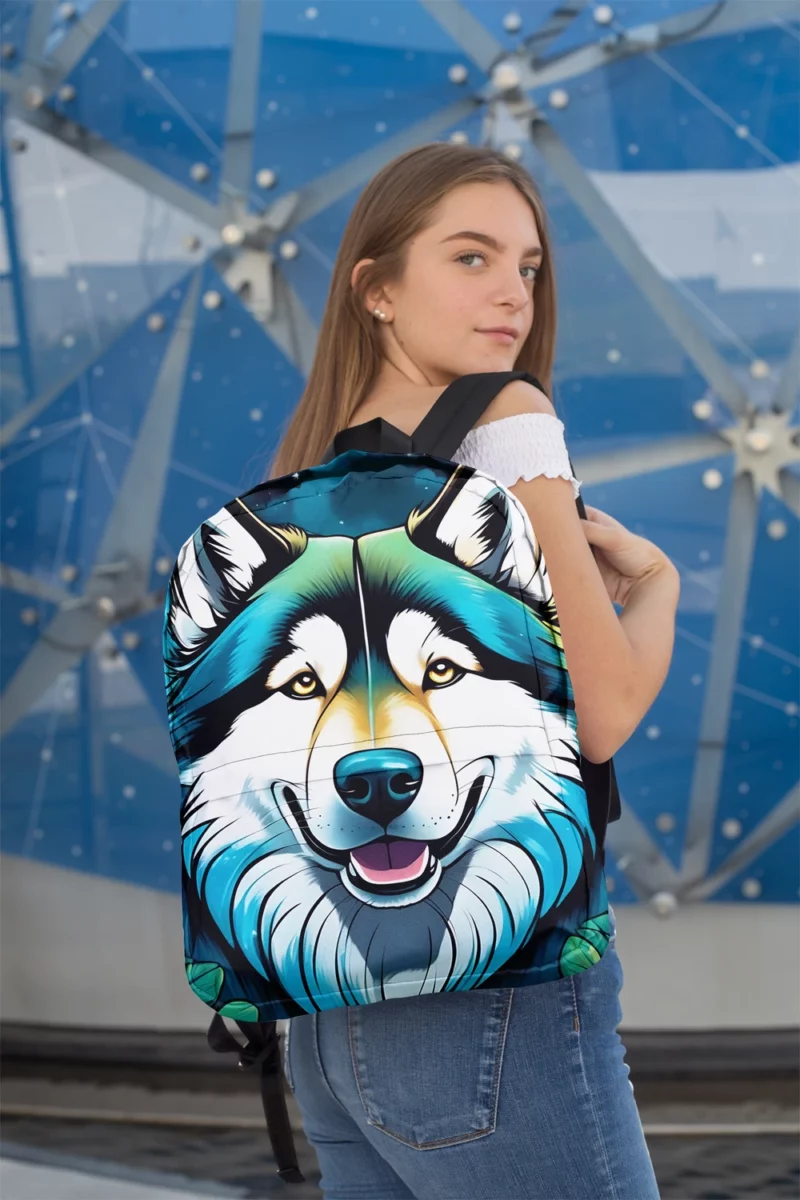 Dog Arctic Trailblazer Alaskan Malamute Minimalist Backpack 2