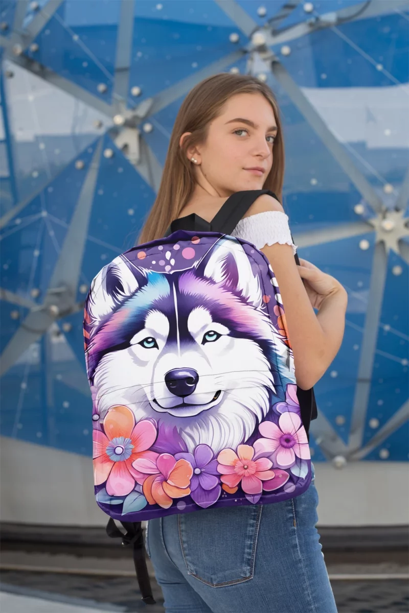 Dog Arctic Warrior Alaskan Malamute Minimalist Backpack 2