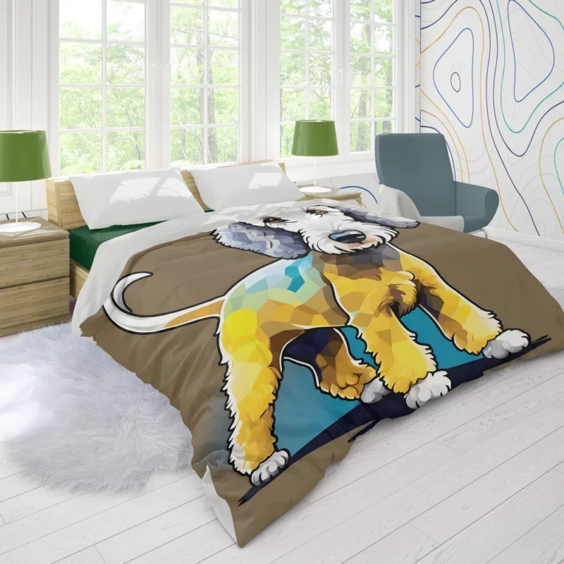 Dog Elegant Explorer Bedlington Terrier Joy Duvet Cover