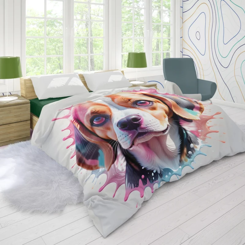 Dog Elegant Hunter Beagle Duvet Cover