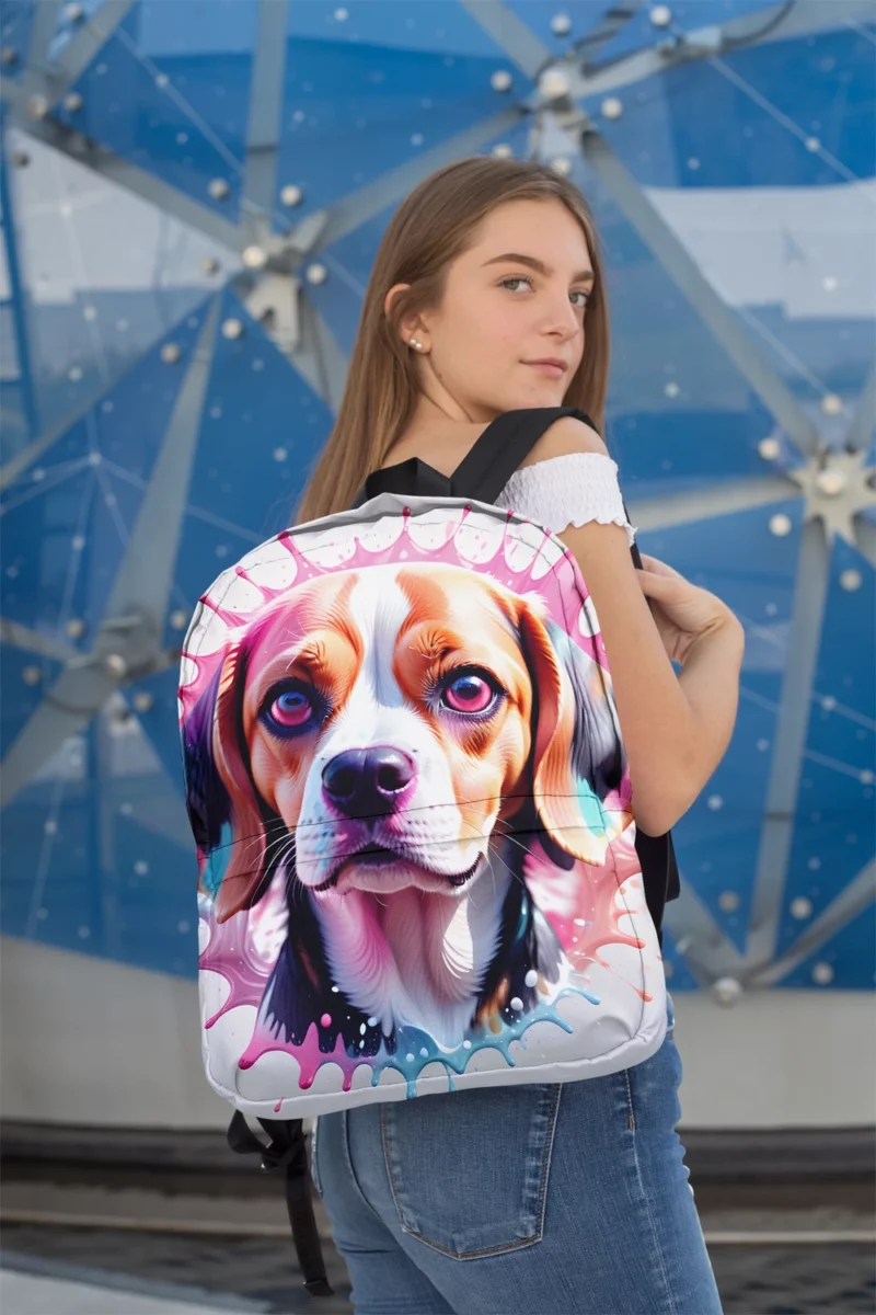 Dog Elegant Hunter Beagle Minimalist Backpack 2