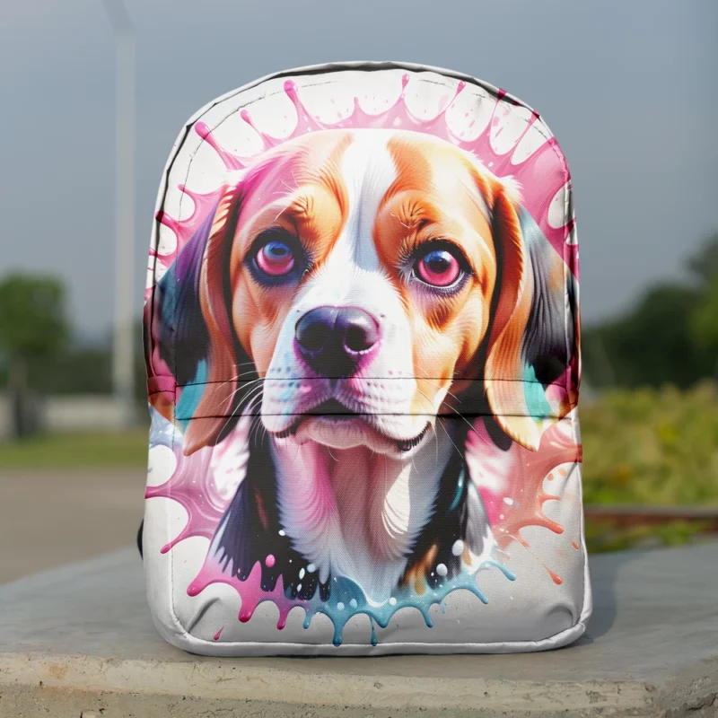 Dog Elegant Hunter Beagle Minimalist Backpack