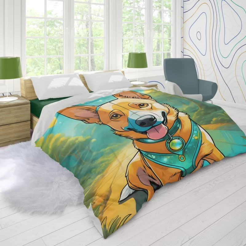 Dog Energetic Dynamo Australian Cattle Dog Cattle Herder Duvet Cover