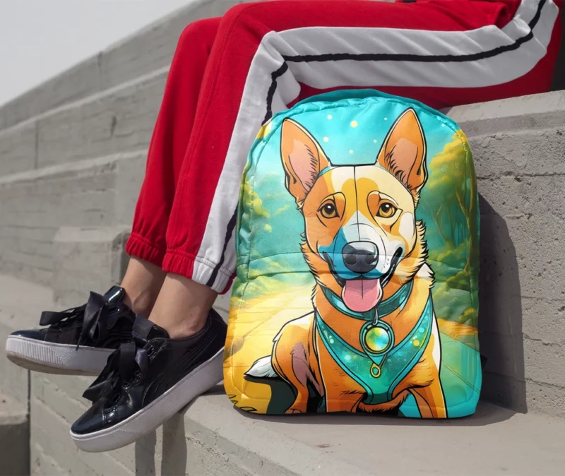 Dog Energetic Dynamo Australian Cattle Dog Cattle Herder Minimalist Backpack 1