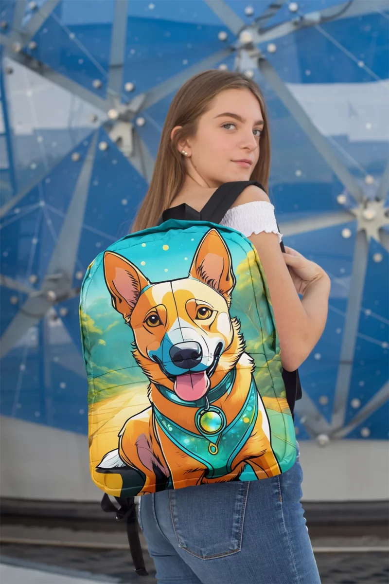 Dog Energetic Dynamo Australian Cattle Dog Cattle Herder Minimalist Backpack 2