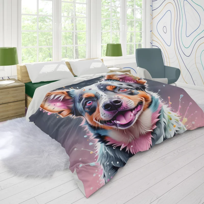 Dog Farmhand Friend Australian Cattle Duvet Cover