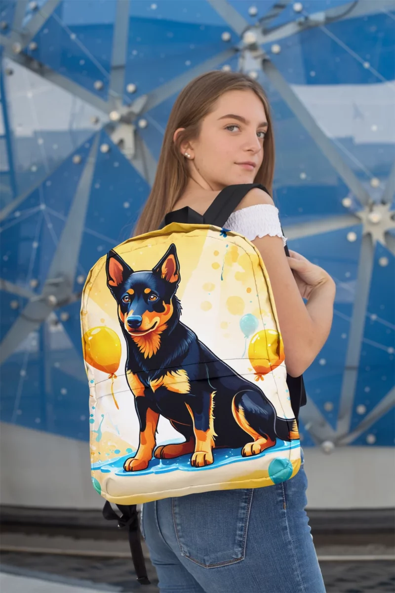 Dog Farmhand Friend Australian Kelpie Companion Minimalist Backpack 2